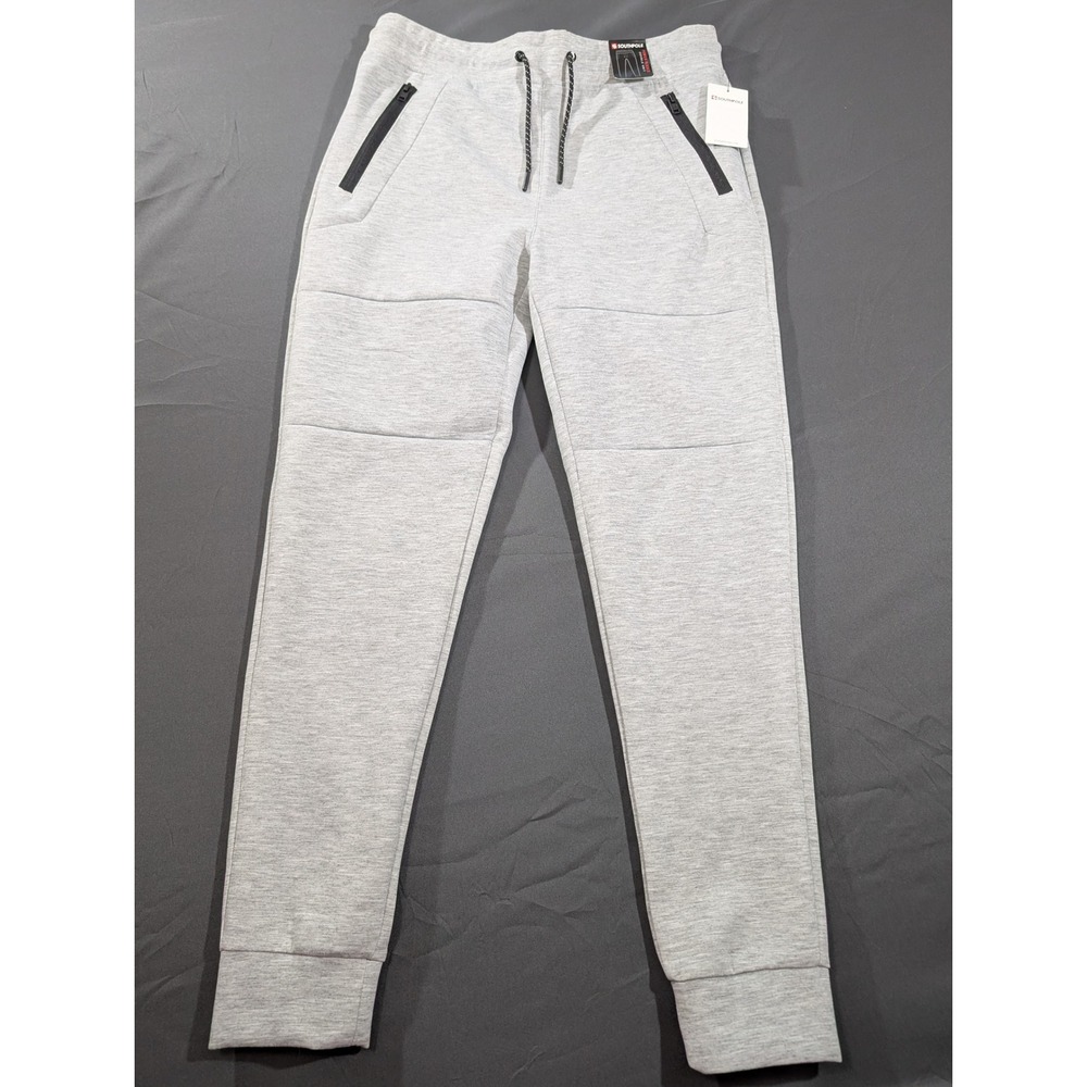 NWT Southpole Mens Power Fleece Double Knit Jogger Gray Heather Size L 1819A01-0